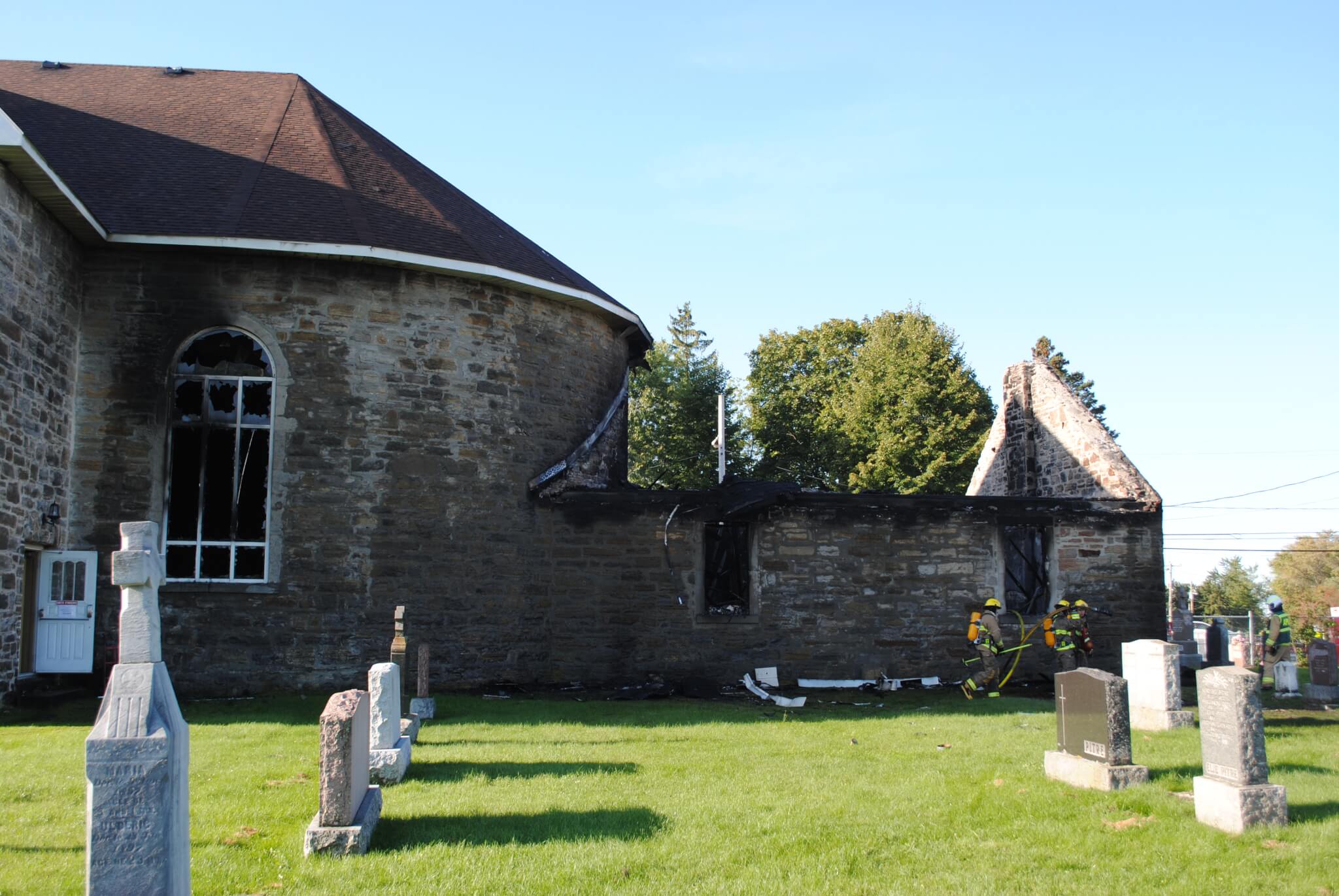 Incendie de l’église: la Ville de Mercier remercie les intervenants