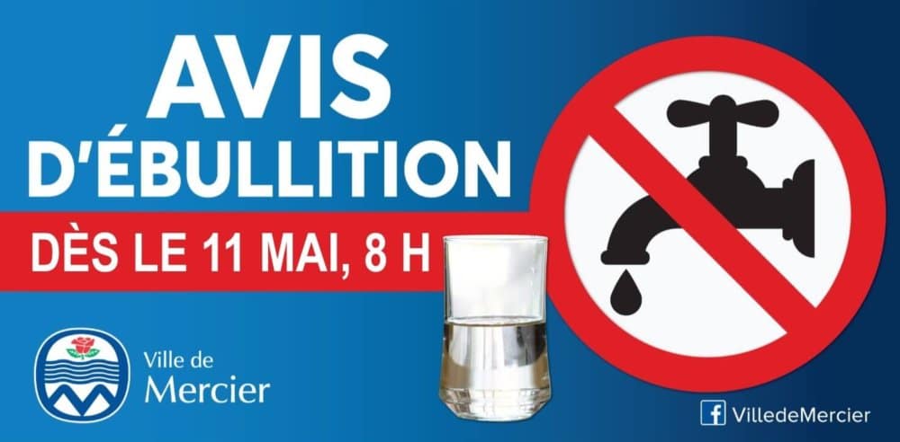 Avis d’ébullition préventif le 11 mai 2020