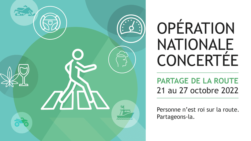 Dans le cadre de l’opération nationale concertée Partage de la route, le SPVDM intensifiera ses interventions et ses activités de sensibilisation du 21 au 27 octobre.