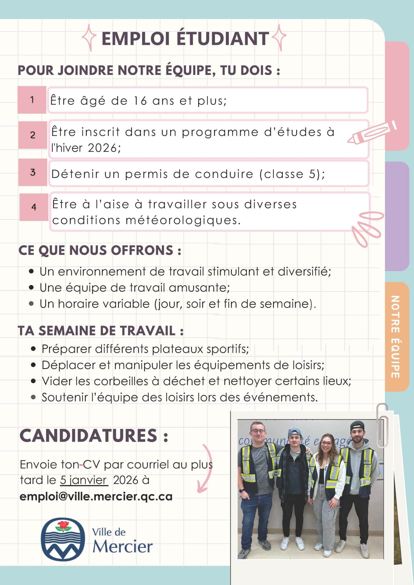 Emploi étudiant