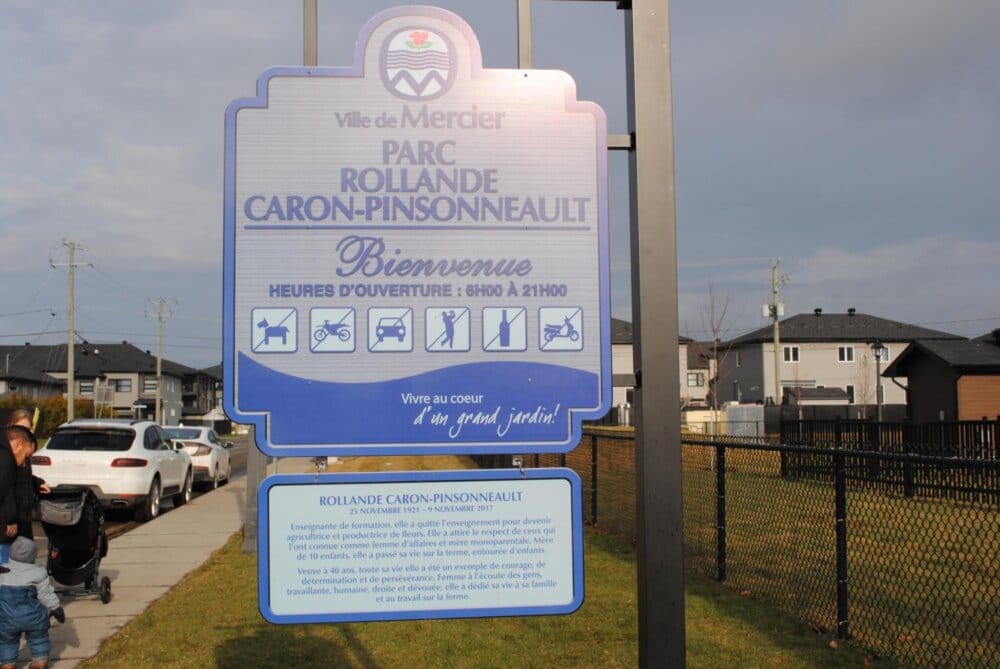 Inauguration du parc Rollande Caron-Pinsonneault